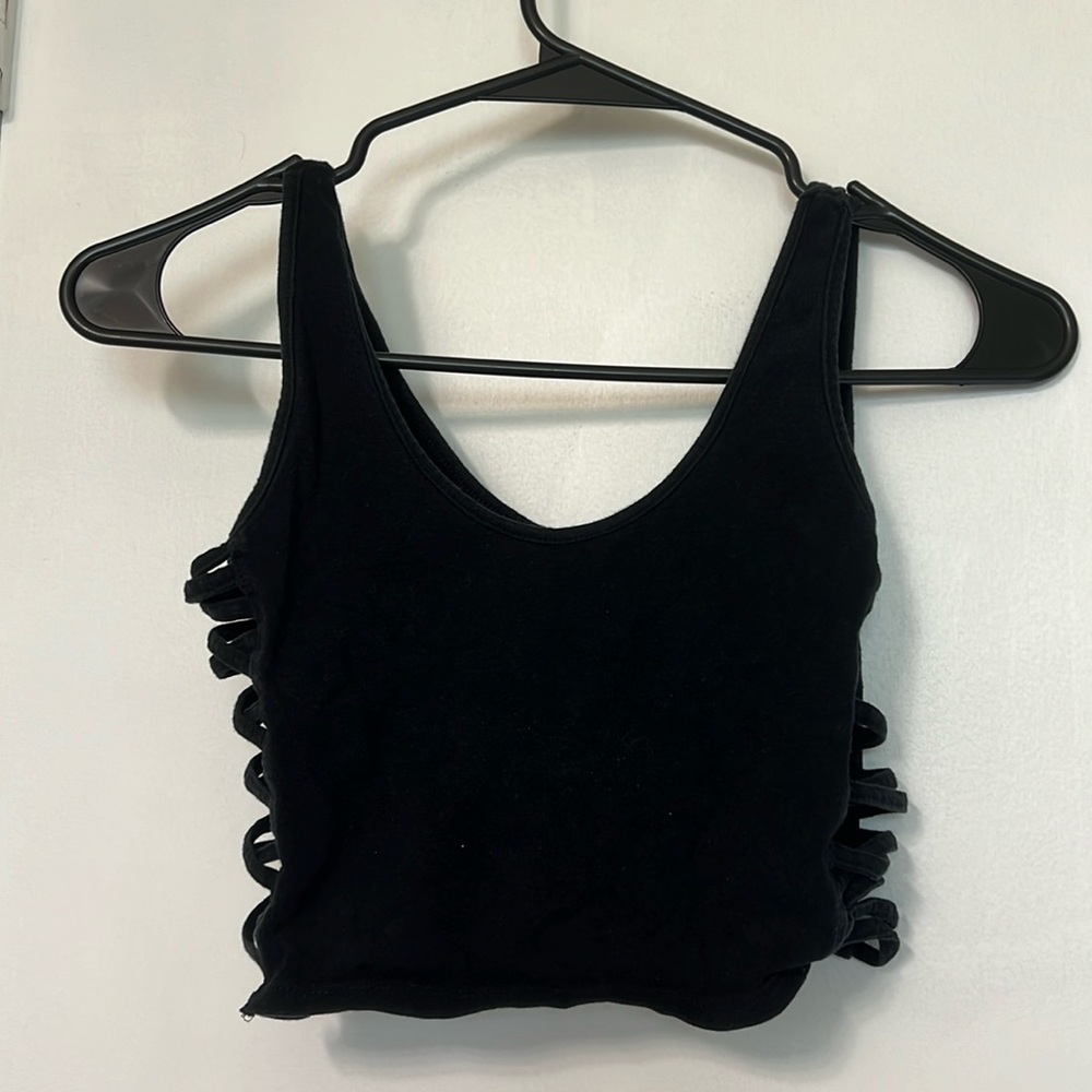 Obey Cropped Tank with Open Sides